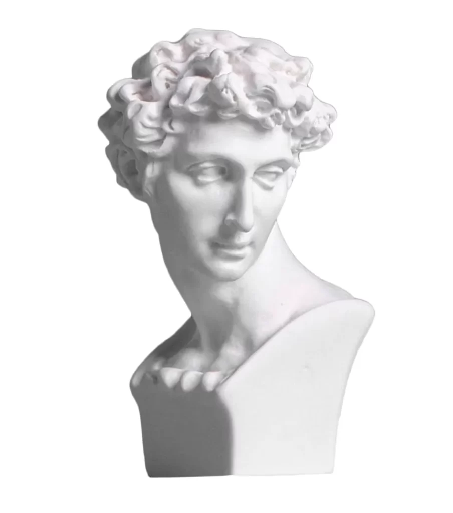 Greek Mythology Figurine Plaster Bust White View