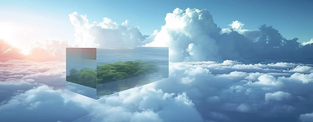 Blue Cube 3D Background