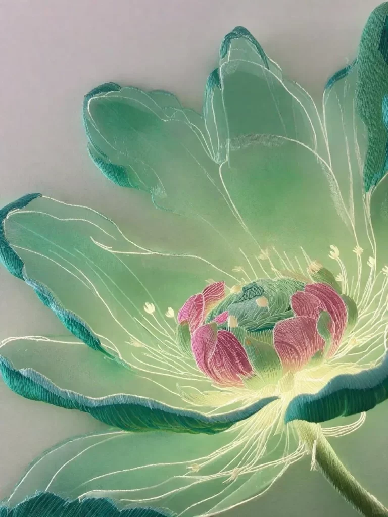 Teal Flower Gradient Background