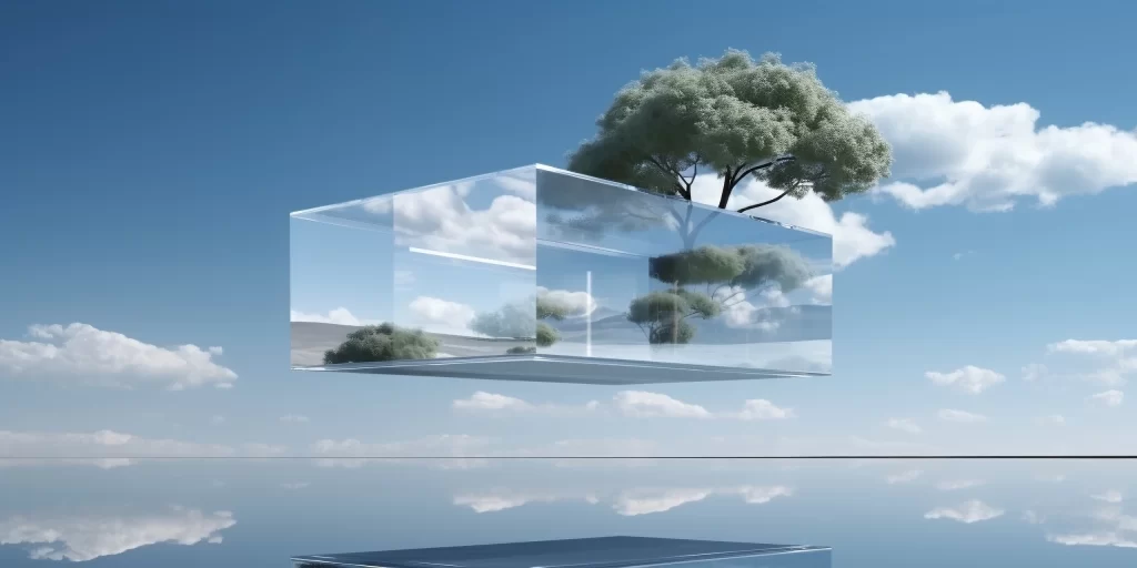 Blue Tree 3D Background