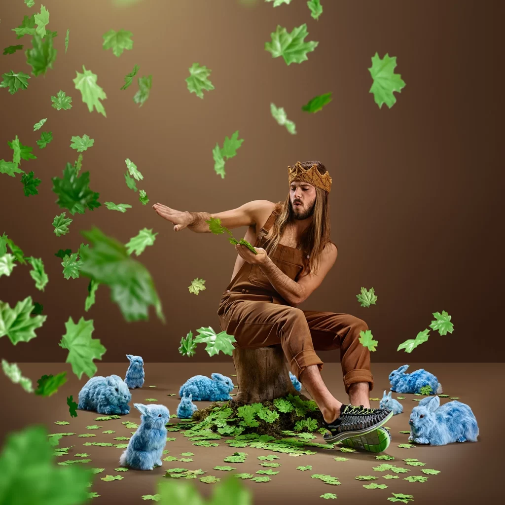 Green Leaf 3D Background