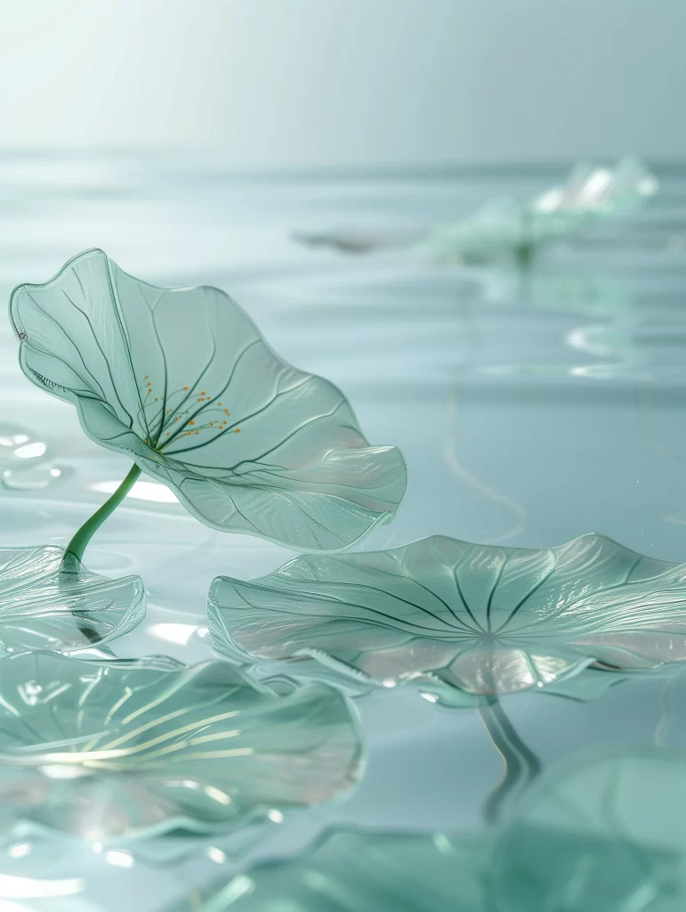 Cyan Petal 3D Background