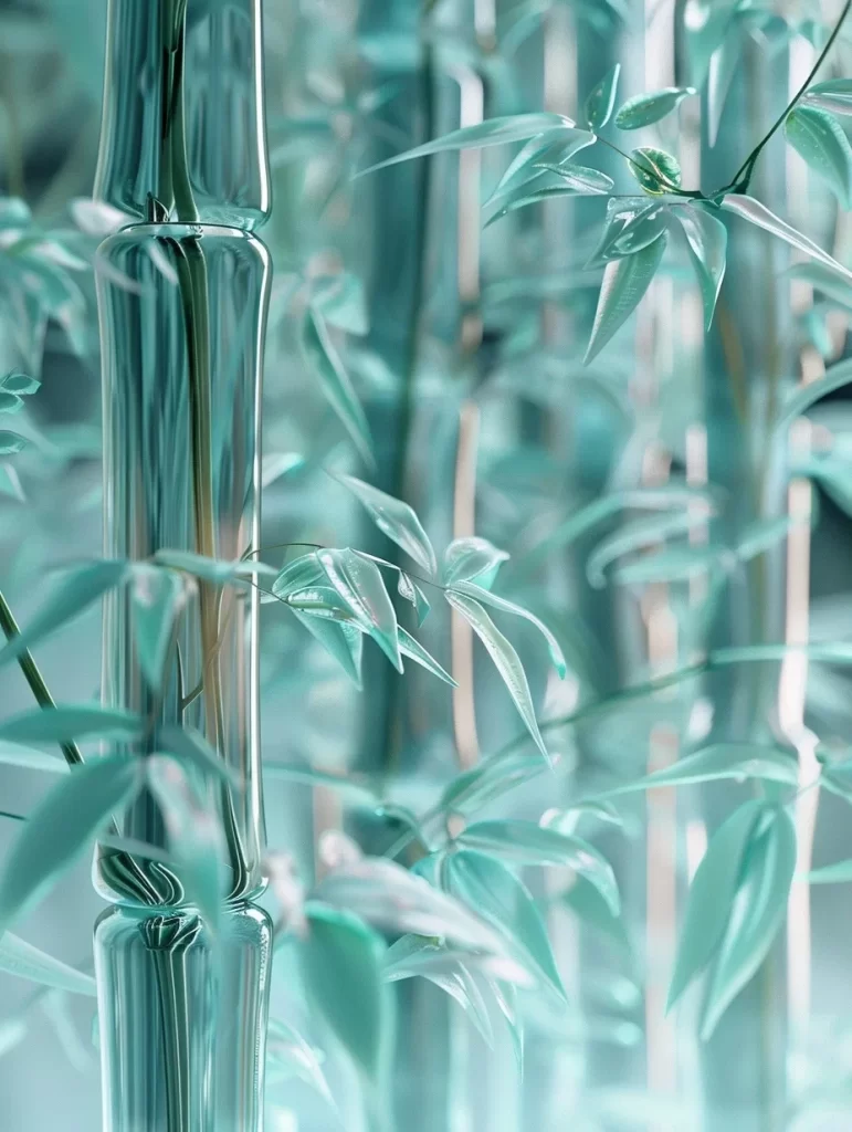 Cyan Leaf Background