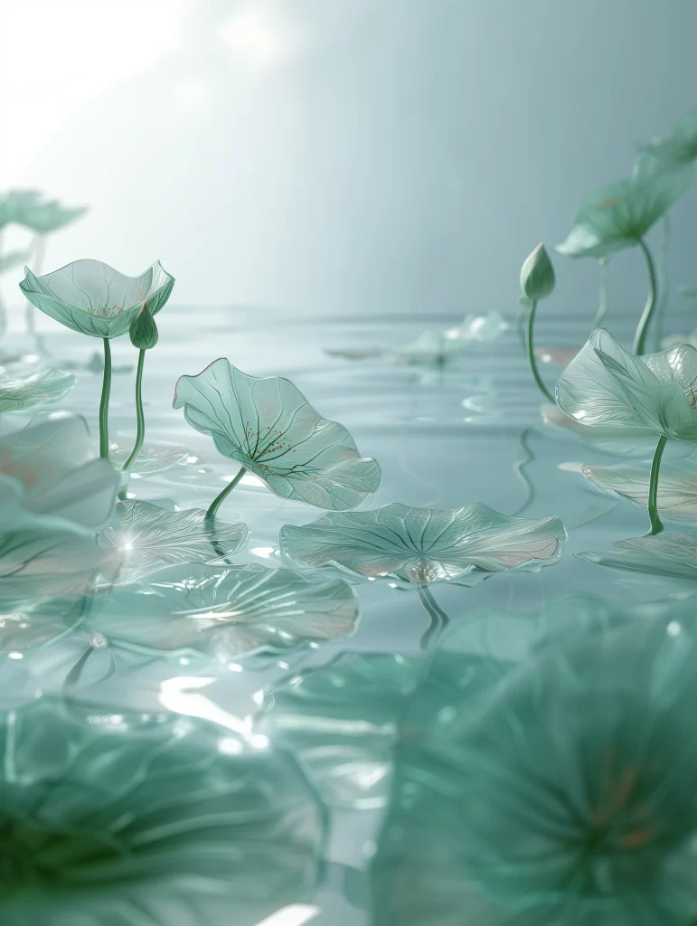 Teal Petal Gradient Background
