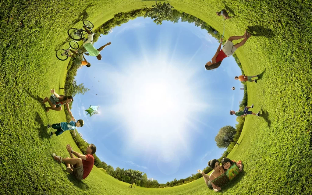 Pastel Circle Nature Background