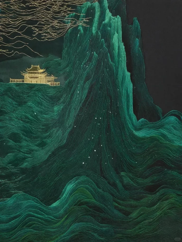 Teal Mountain Background
