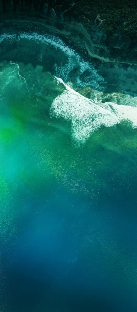 Green Wave Nature Background