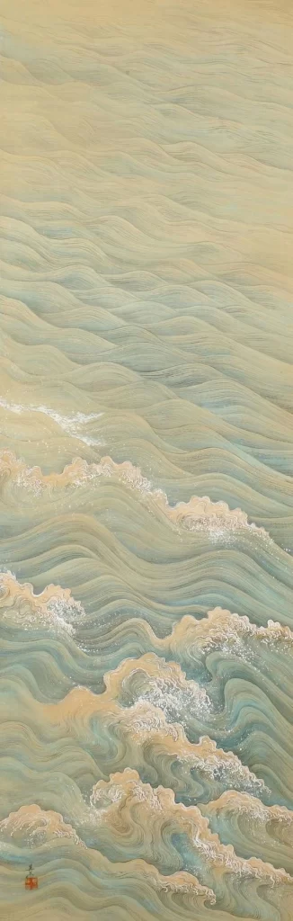Green Wave Texture Background