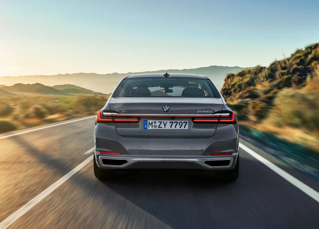 Grey BMW Sedan Rear View