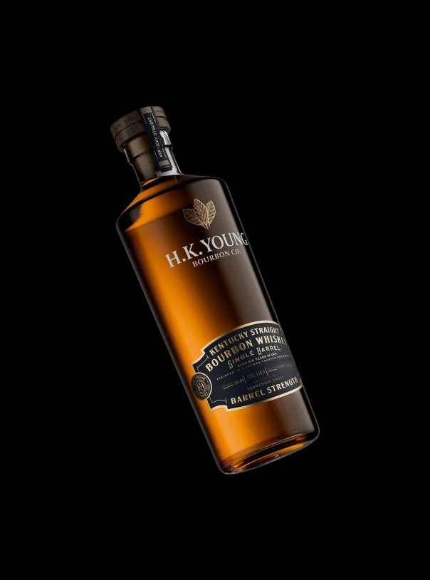 H.K. Young Bourbon Whiskey Bottle