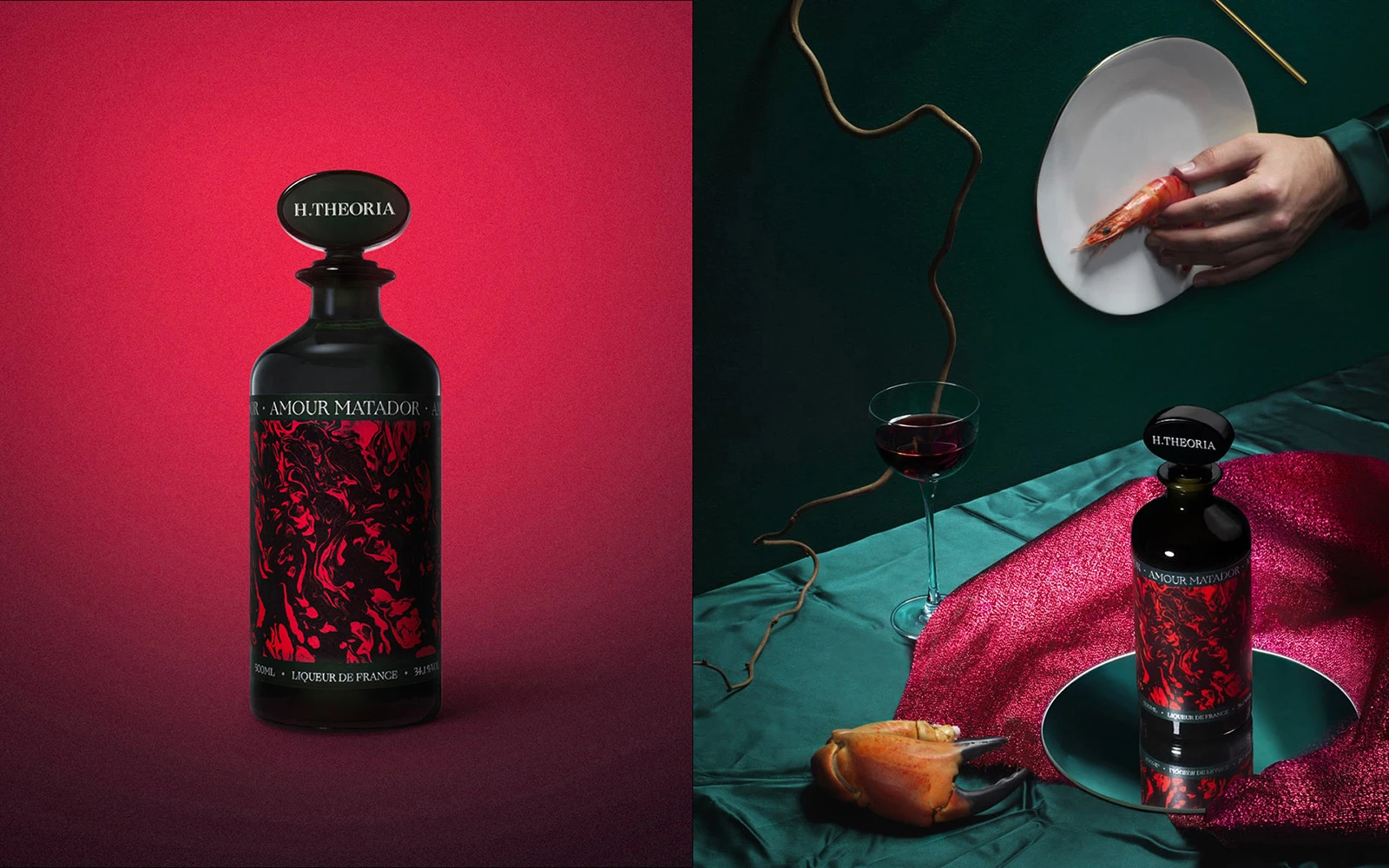 H. Theoria Liqueur de France Bottle