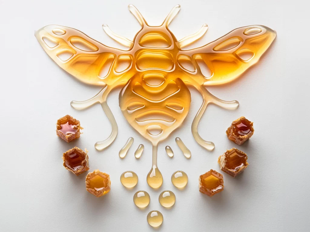 Honeycomb And Honey Jar