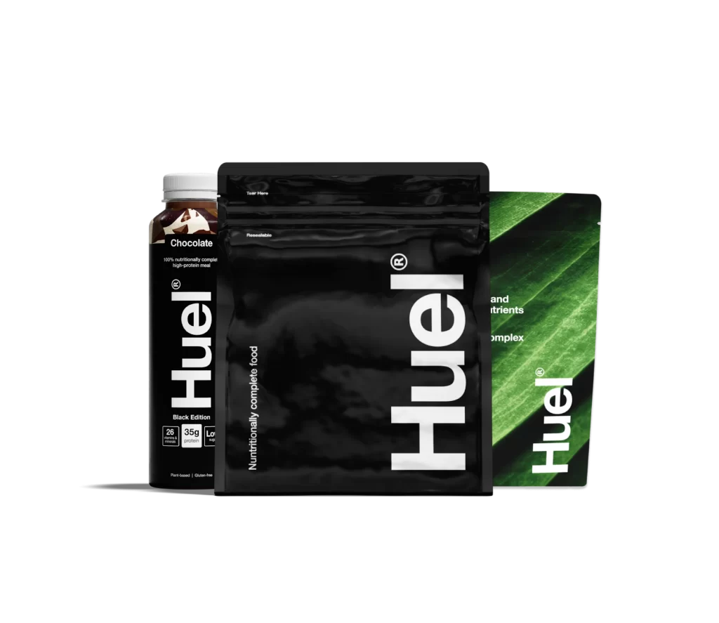 Huel Nutritionally complete food Pouch View
