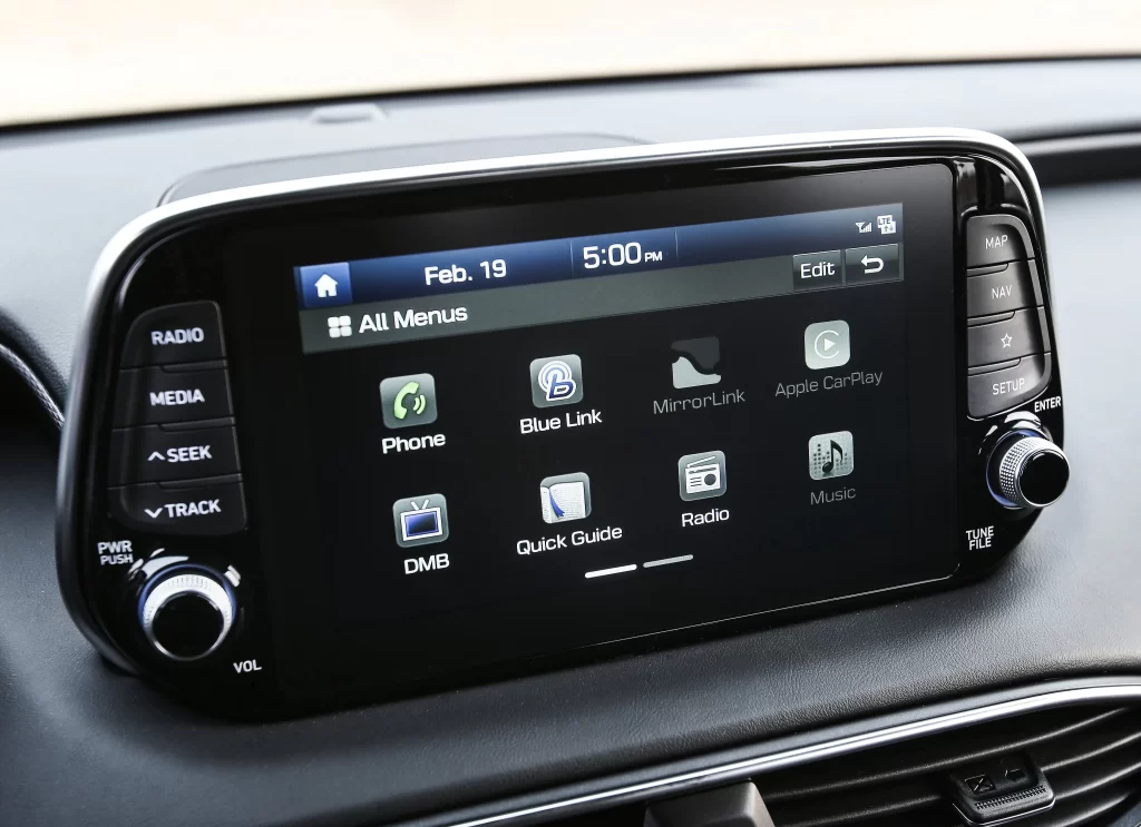 Hyundai Dashboard Blue Link Interior Photography
