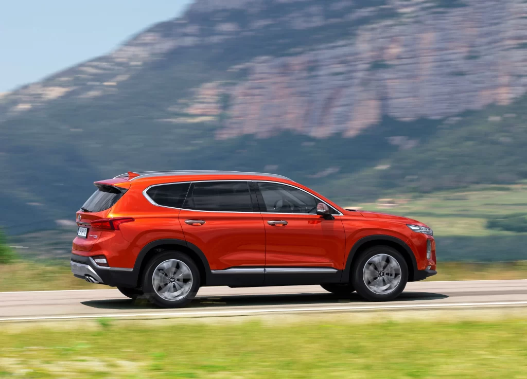 Hyundai SUV Side View Red Car Photography