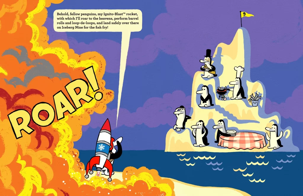 Iceberg Speech Archie Penguin Book Spread