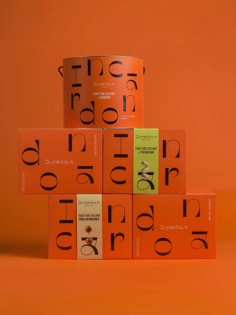 Incardona Black Panettone Packaging Stack