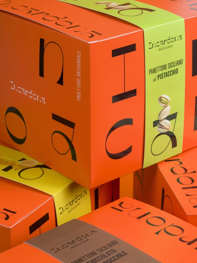 Incardona Green Panettone Box Citrus Design