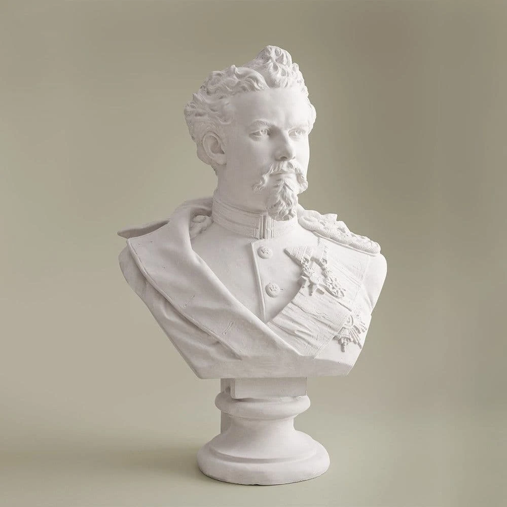 King Ludwig Plaster Bust Statue