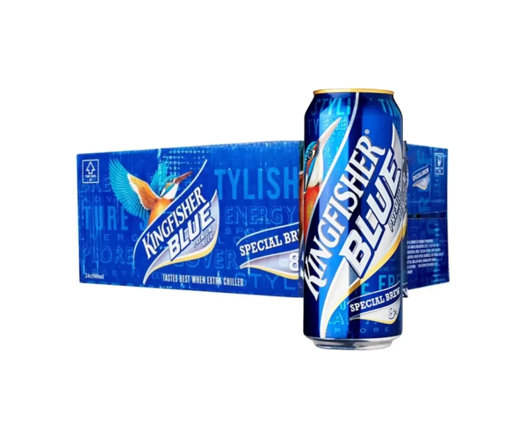Kingfisher Blue Beer Can Packaging