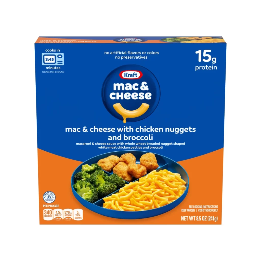 Kraft Mac & Cheese with Chicken Nuggets and Broccoli Box