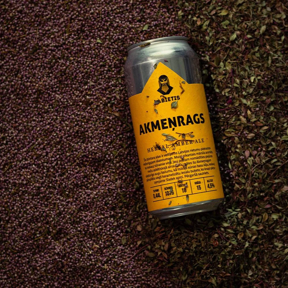 Labietis Akmenrags Herbal Amber Ale Beer Can Packaging