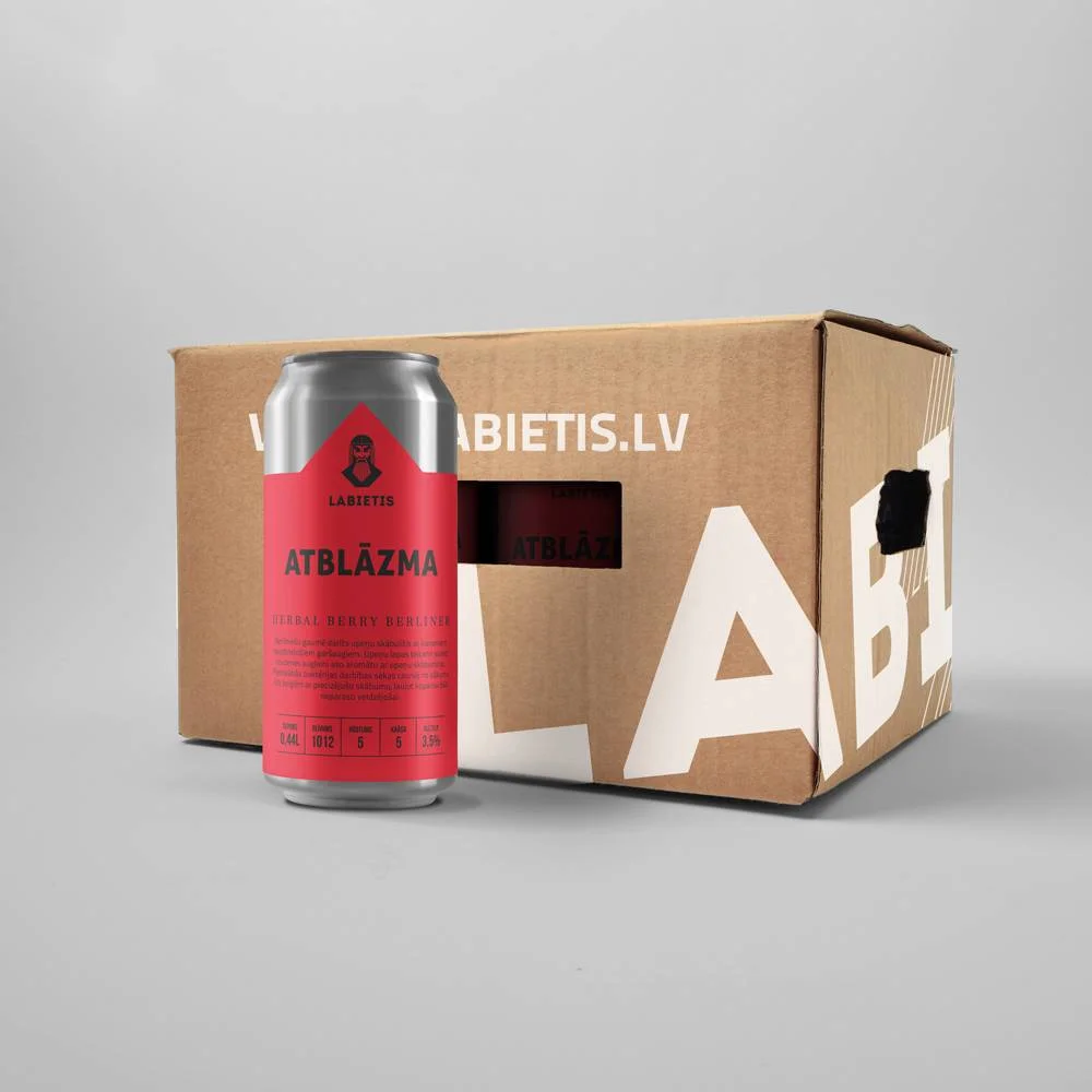Labietis Atblazma Berry Berliner Beer Can And Carton Packaging