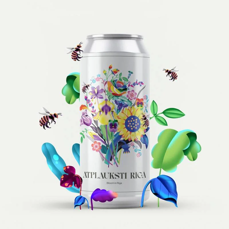 Labietis Atplauksti Riga Pride Beer Can Packaging