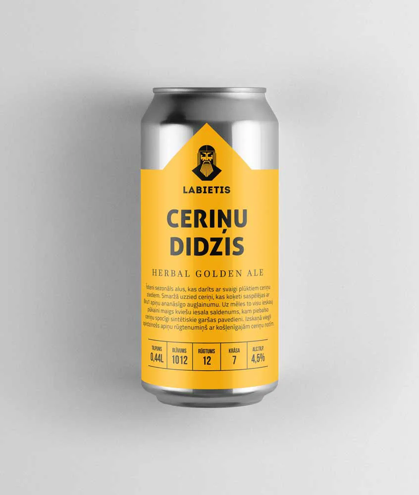 Labietis Cerinu Didzis Ale Beer Can Packaging