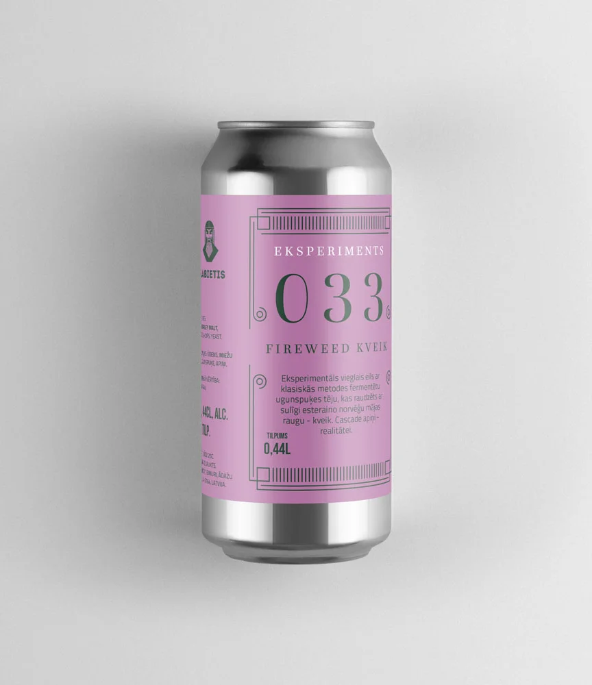 Labietis Eksperiments E33 Kveik Beer Can Packaging