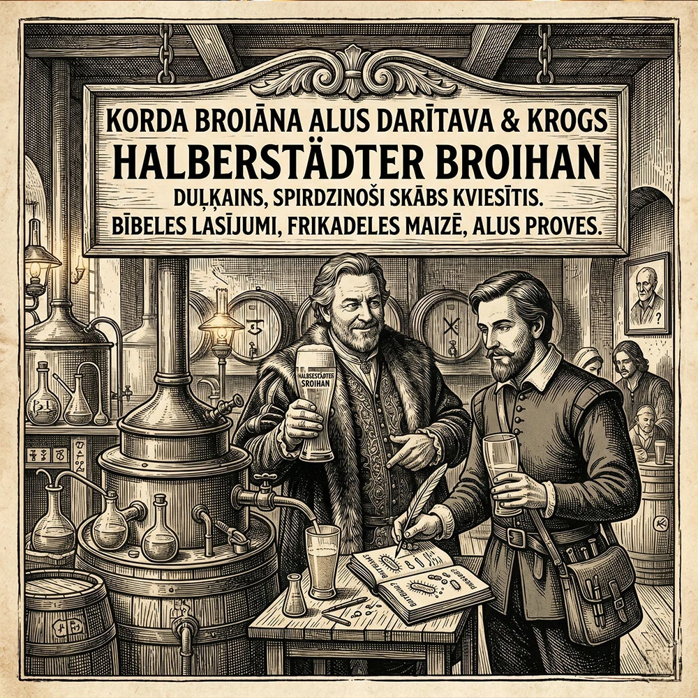 Labietis Halberstadter Broihan Beer Label Brewery Interior