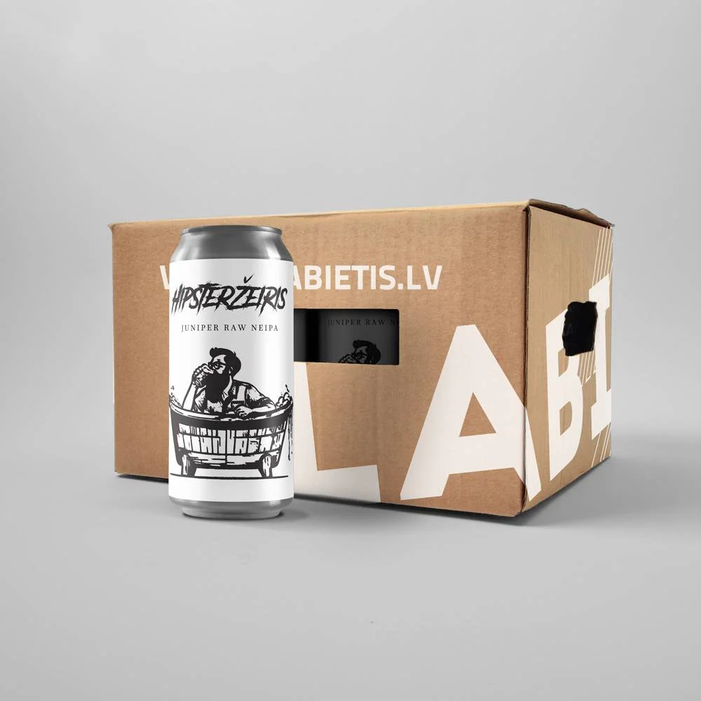 Labietis Hipsterzeiris Juniper NEIPA Beer Carton Packaging