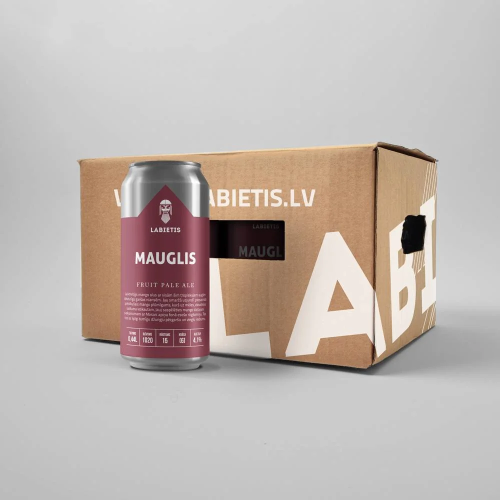Labietis Mauglis Mango Fruit Pale Ale Beer Carton Packaging