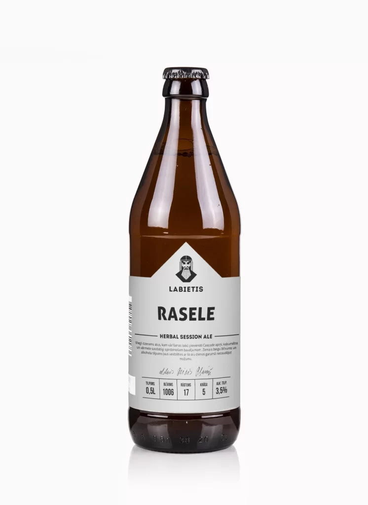 Labietis Rasele Herbal Session Ale Beer Bottle Packaging