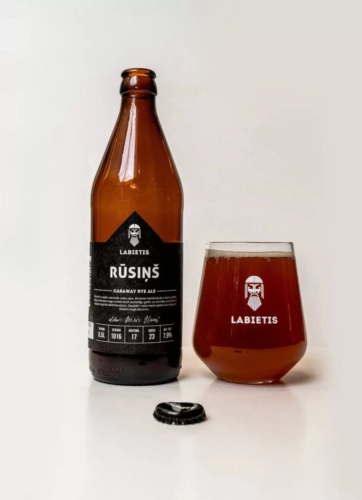 Labietis Rusins Beer Bottle and Glass Packaging
