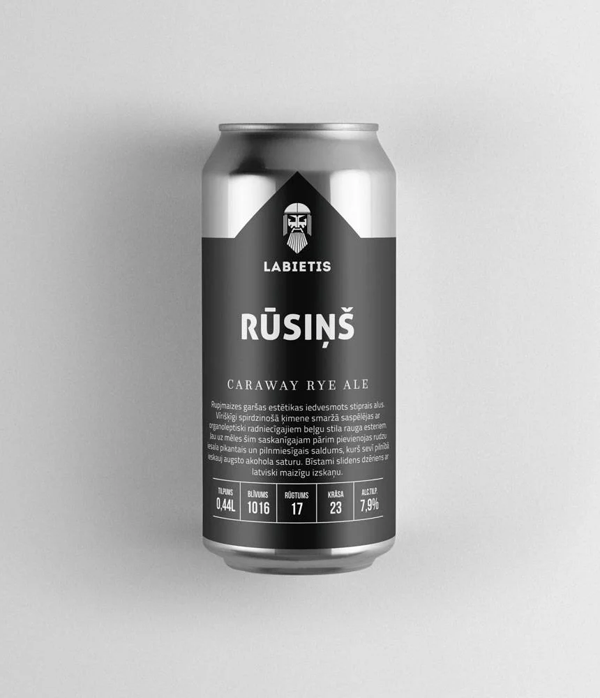 Labietis Rusins Caraway Rye Ale Beer Can Packaging