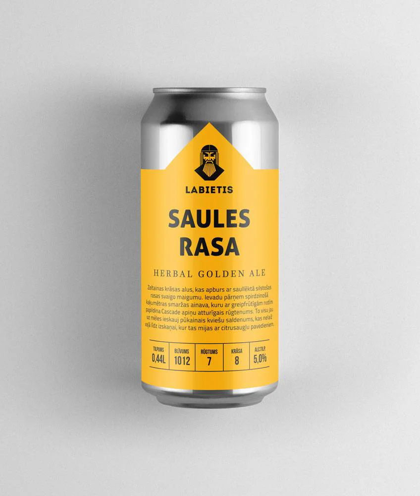 Labietis Saules Rasa Ale Beer Can Packaging