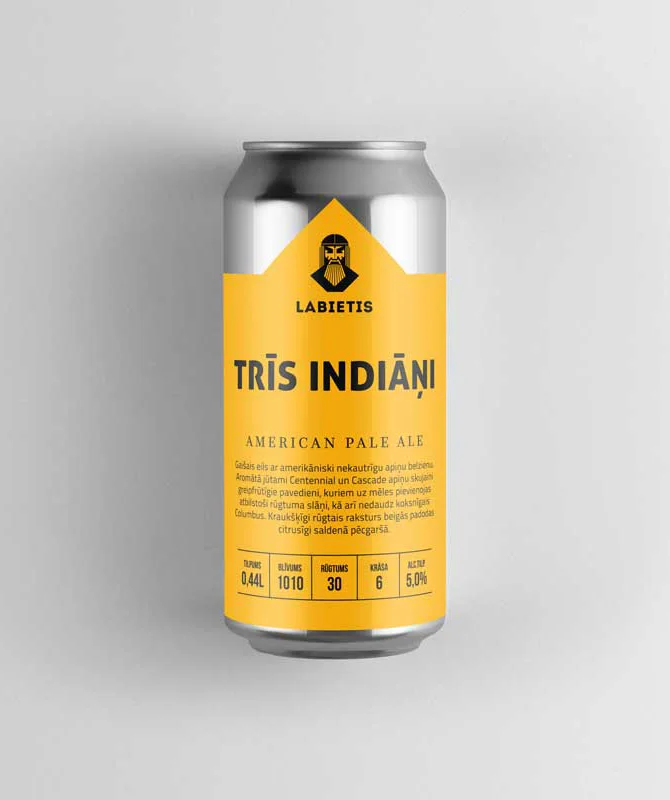 Labietis Tris Indiani Pale Ale Beer Can Packaging