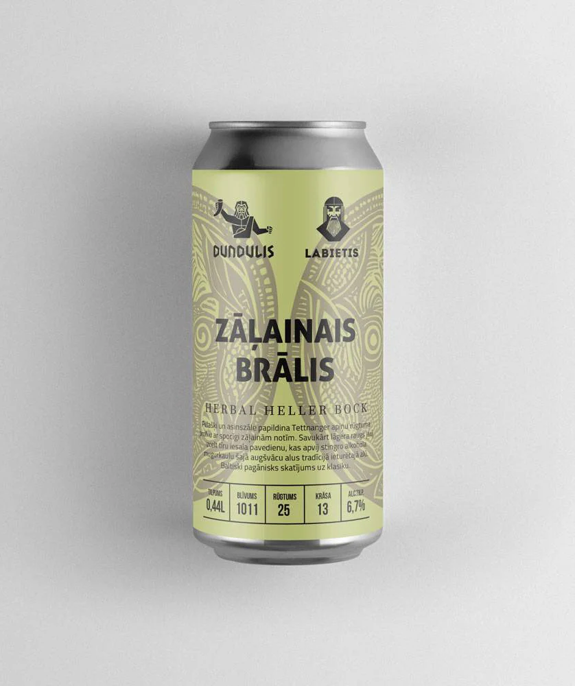 Labietis Zalainais Bralis Beer Can Packaging