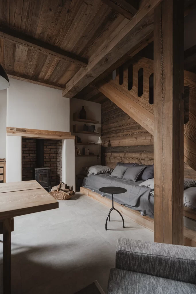 Living Room Brown Gray Armchair Interior
