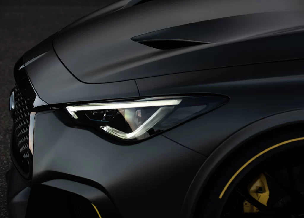 Matte Black SUV Front Grille View