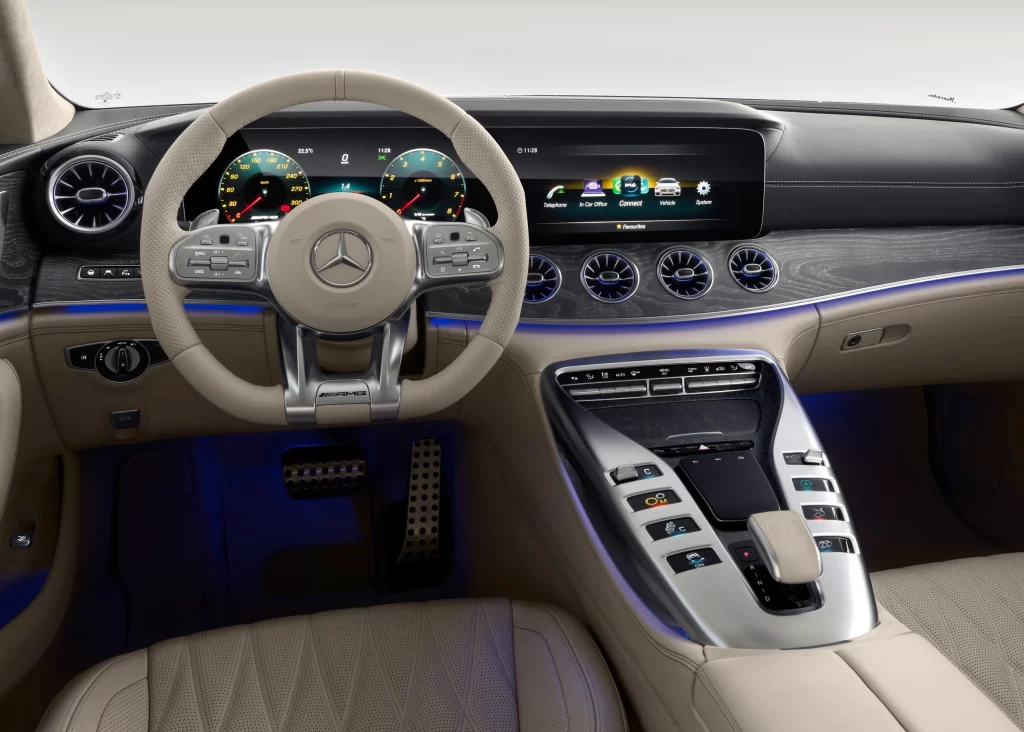 Mercedes Sedan Beige Interior Dashboard Luxury