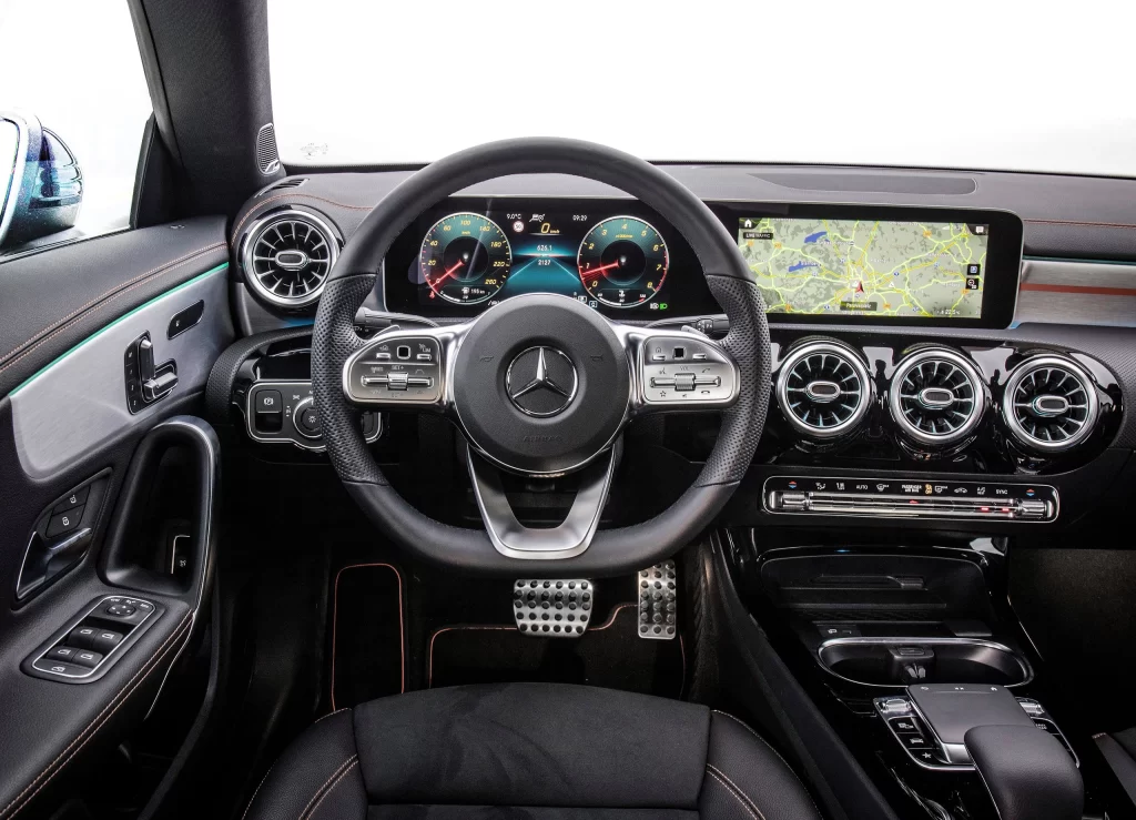 Mercedes Wide Screen Dashboard Interior View