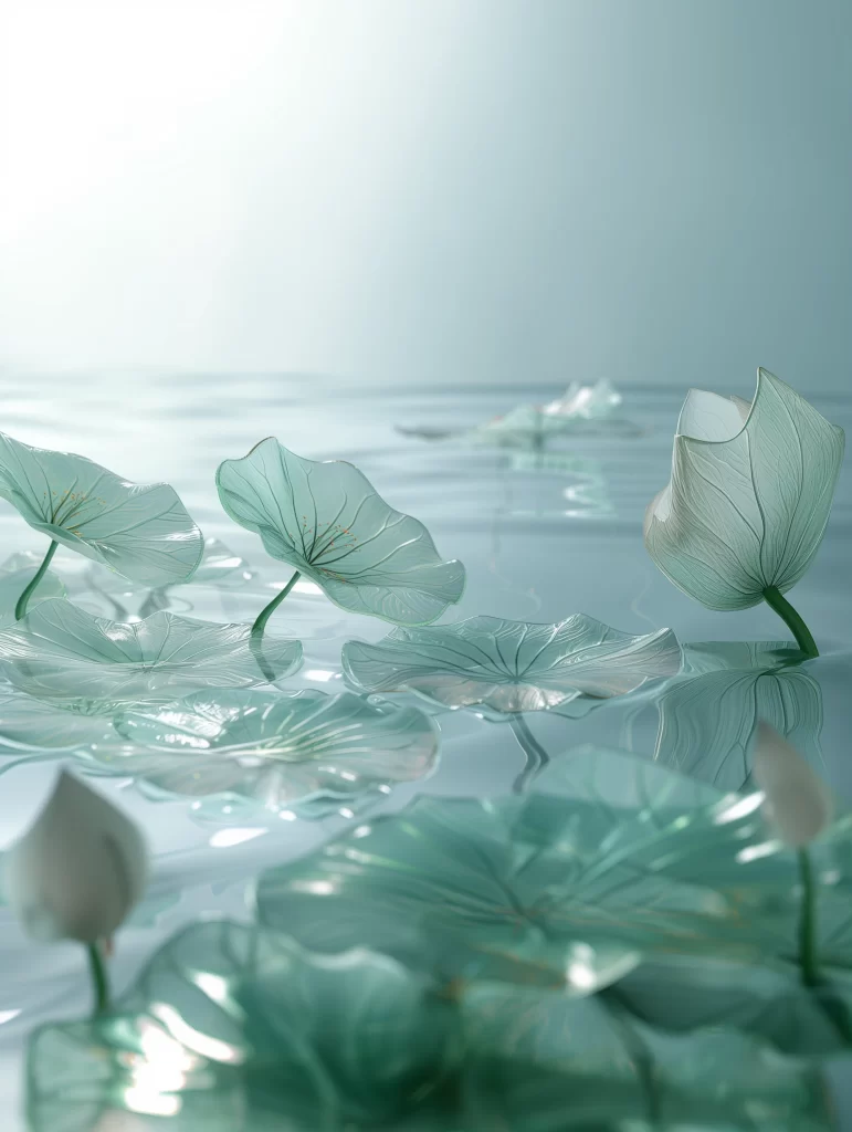 Cyan Petal Background