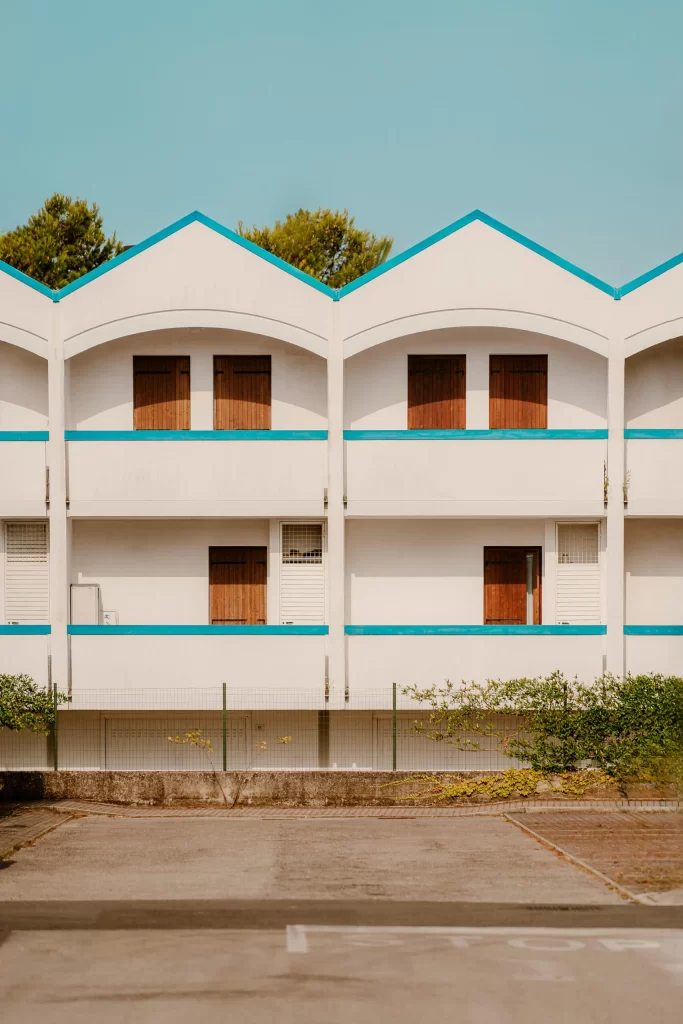 Modern Building White Blue Exterior Architecture
