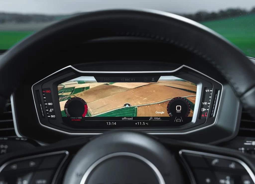 Modern SUV Digital Dashboard Interior View