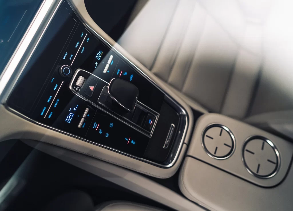 Modern Sedan Advanced Console Interior View