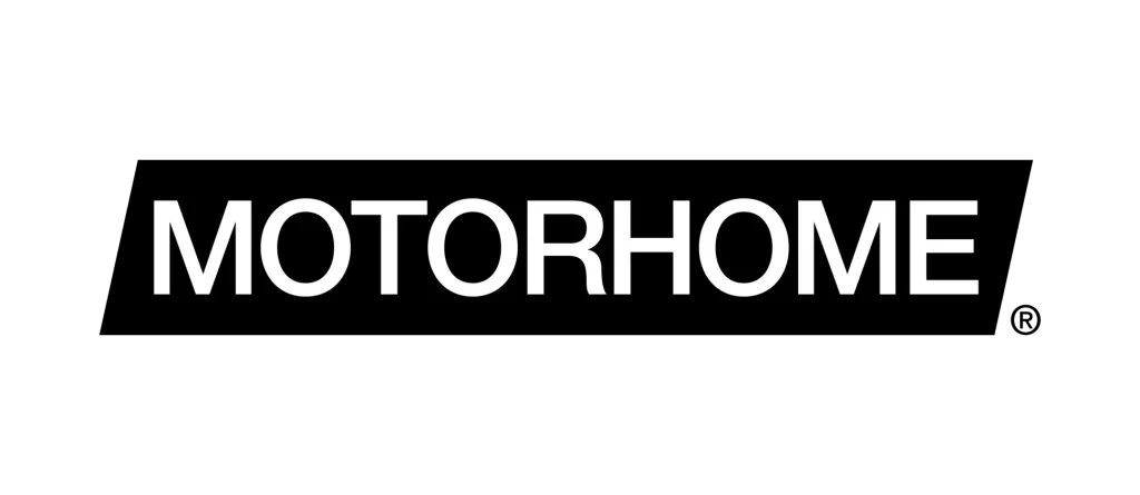 Motorhome White Wordmark Logo