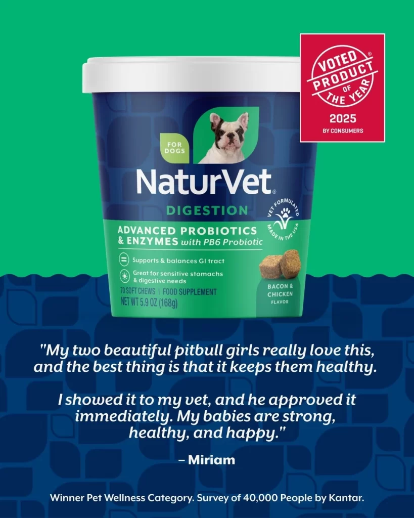 NaturVet Digestion Supplement Jar