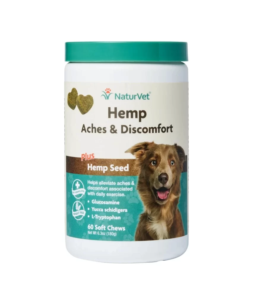 NaturVet Hemp Aches & Discomfort Soft Chew Jar